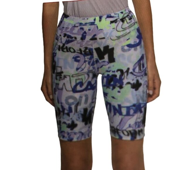 CALVIN‎ KLEIN PERFORMANCE HIGH RISE PRINT SHORTS XS NWT - Picture 1 of 4